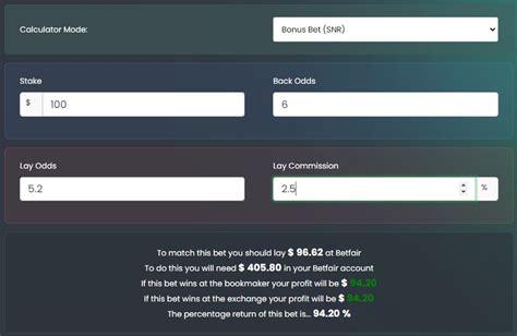 matched betting calculator bonus bank.